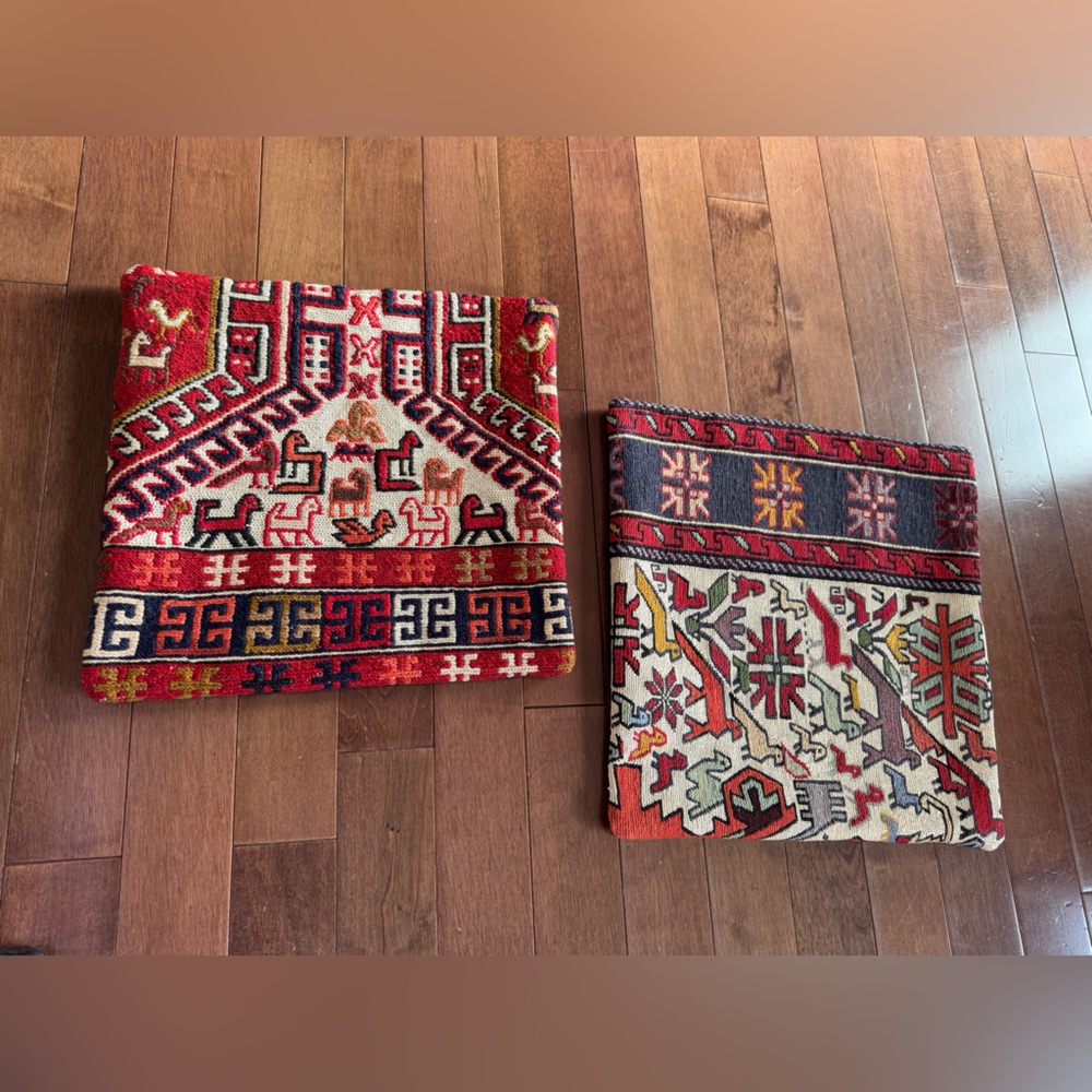 Homemade Throw Covers Qashqai folk art rare animals